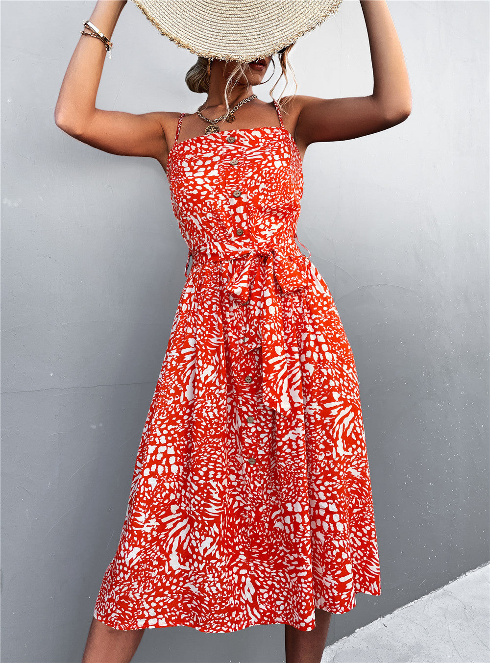 Damen Midikleid mit schickem Bustier-Oberteil und tailliertem Gürtel R&B