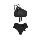 Damen Hochgeschnittener Bikini mit asymmetrischem Schnitt und raffiniertem Wickel-Design R&B