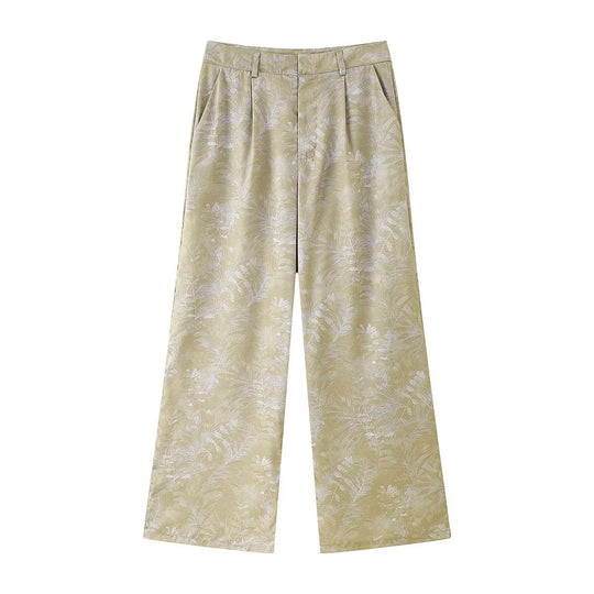 Damen Palazzo-Hose mit floralem Muster und elegantem Schnitt R&B