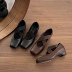 Damen Ballerina-Pumps mit elegantem Riemchen und komfortablem Absatz R&B