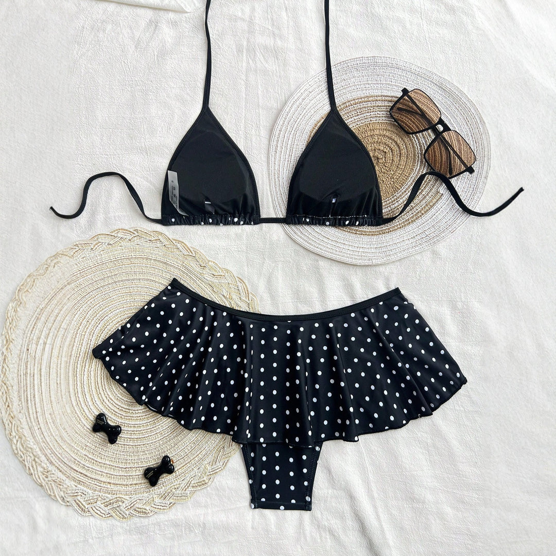 Damen Triangel-Bikini mit gerafftem Volant R&B