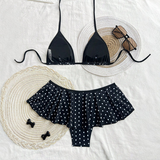 Damen Triangel-Bikini mit gerafftem Volant R&B