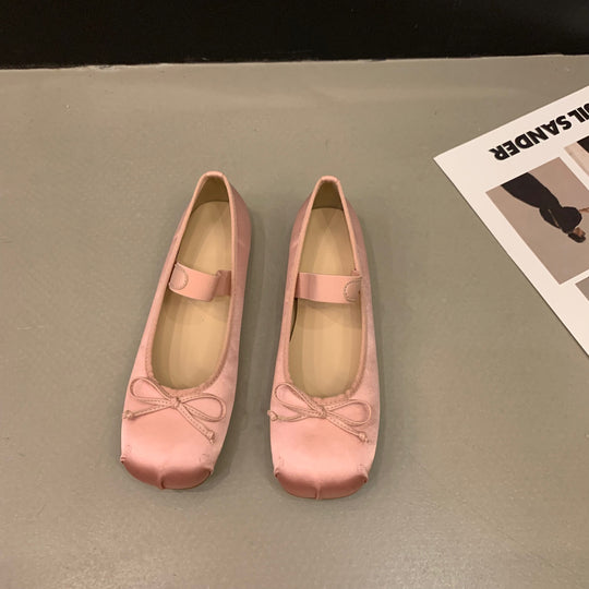 Damen Ballerinas mit verstellbarem Riemen und elegantem Schleifenakzent R&B