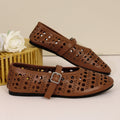 Damen komfortable Halbschuhe mit atmungsaktivem Design und verstellbarem Riemchen R&B