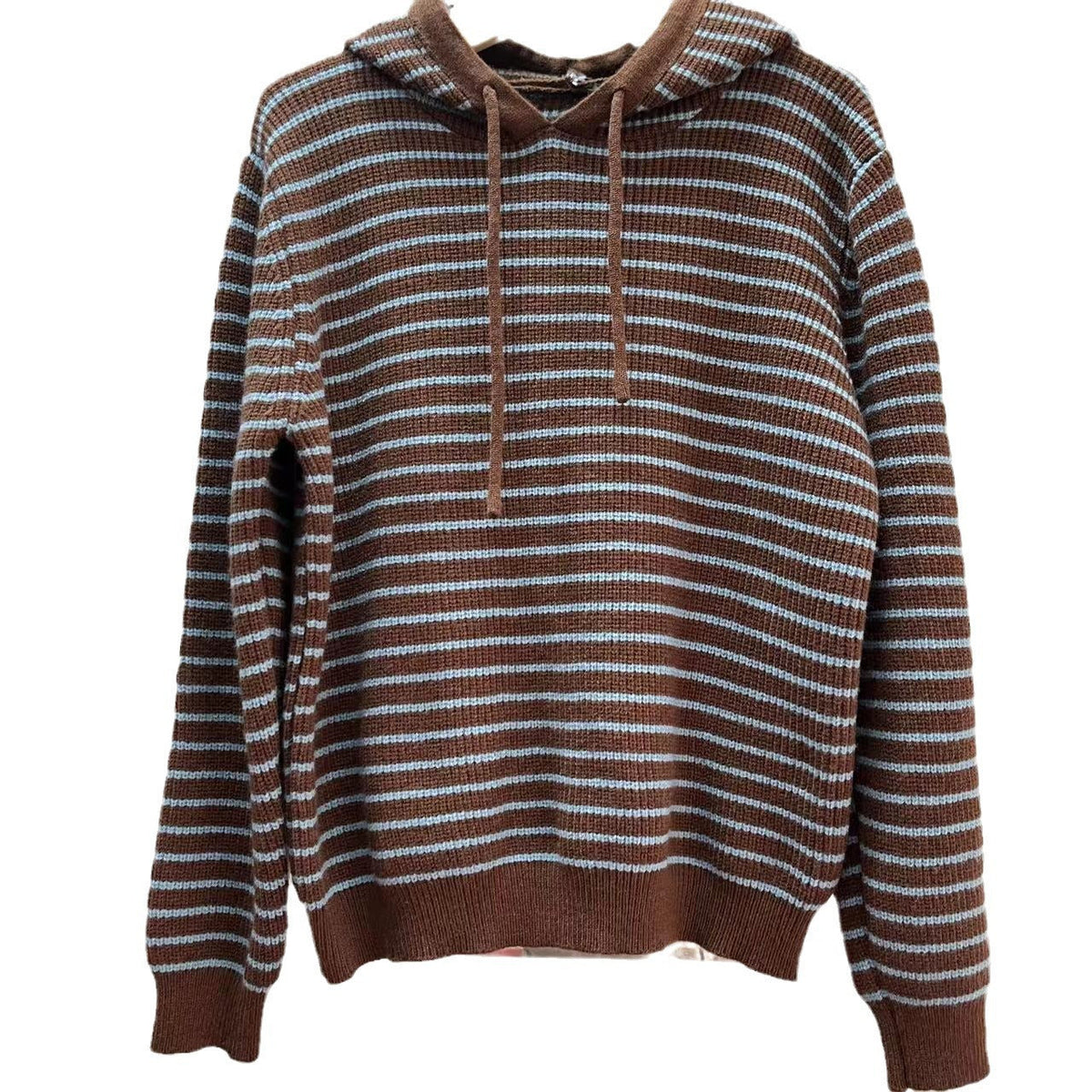 Damen Gemütlicher Kapuzenpullover mit Streifenmuster R&B