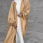 Damen Elegante Satinjacke mit weit geschnittenen Ärmeln R&B