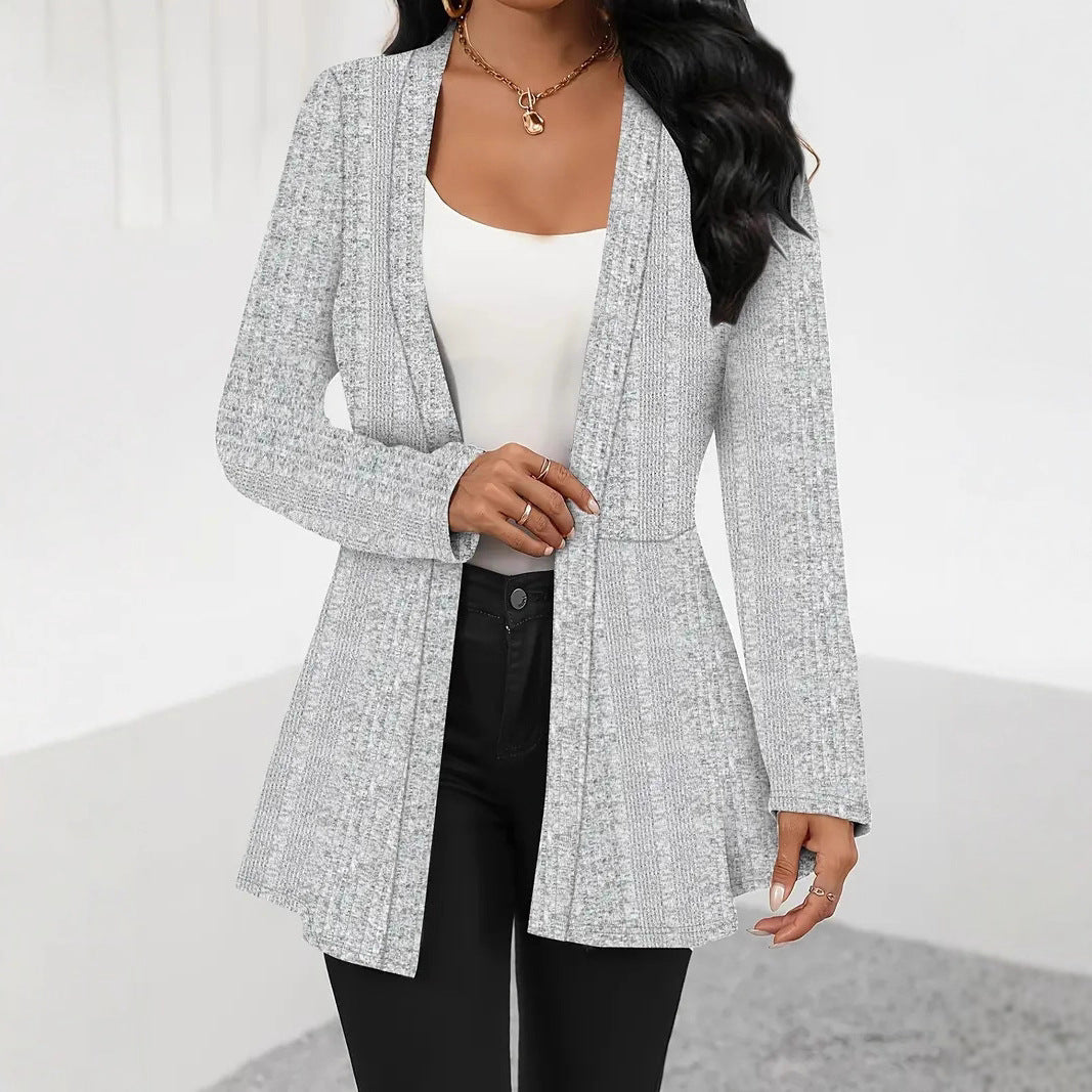 Damen Moderne Strickjacke mit asymmetrischem Schnitt und eleganten Details R&B