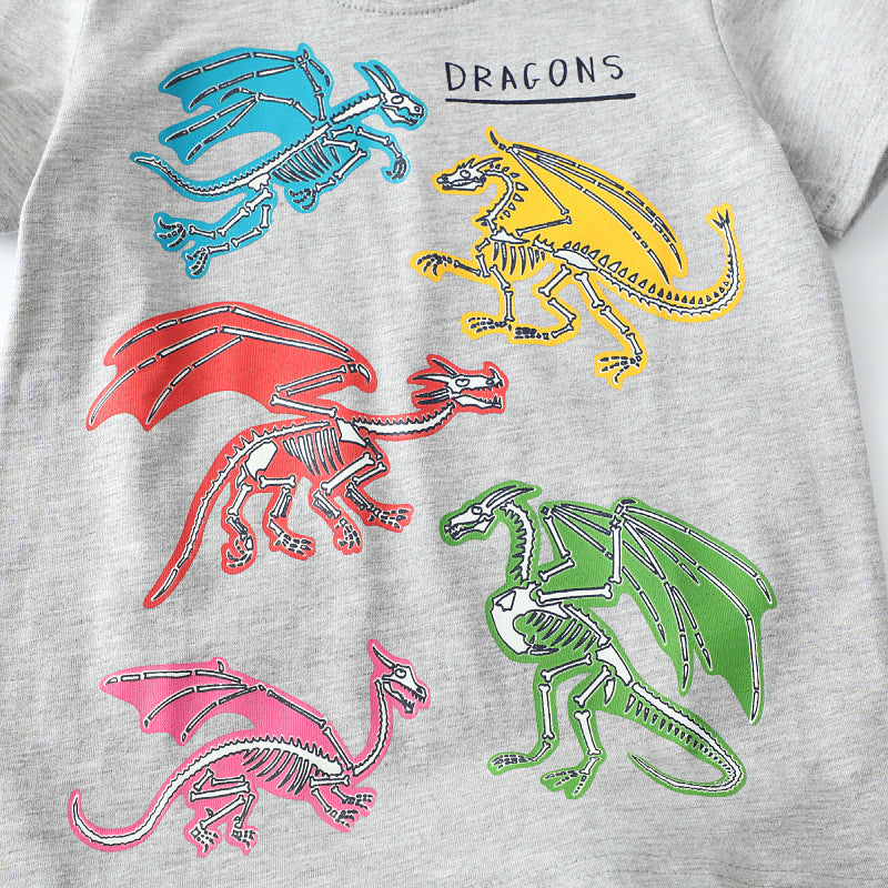 Jungen T-Shirt mit lR&Bhaftem Drachenmotiv R&B