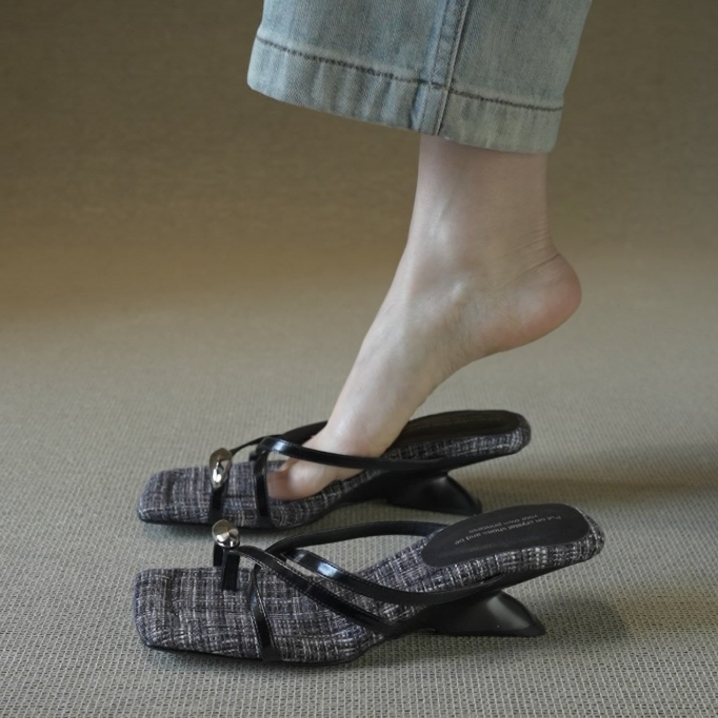 Damen Slingback-Pantoletten mit modischem Design und elegantem Absatz R&B