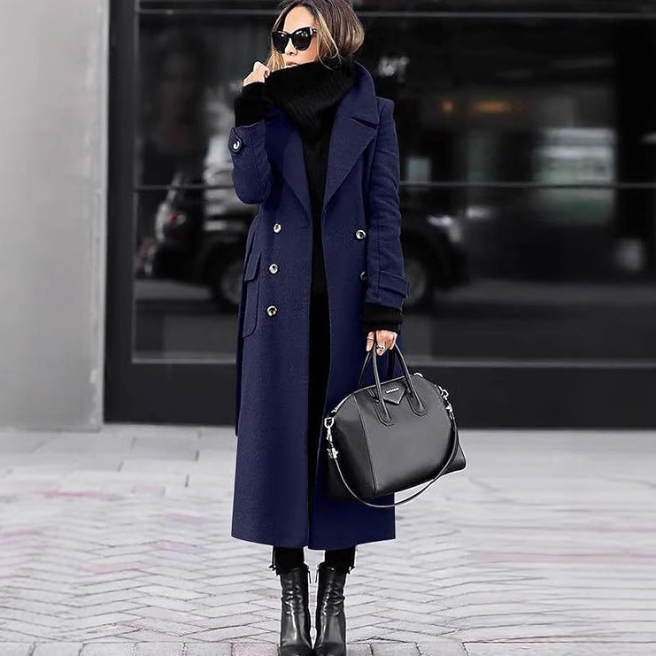 Damen eleganter Wollmantel R&B