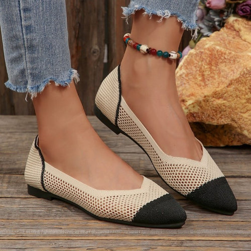 Damen Ballerinas mit luftiger Netzstrukturoberfläche R&B