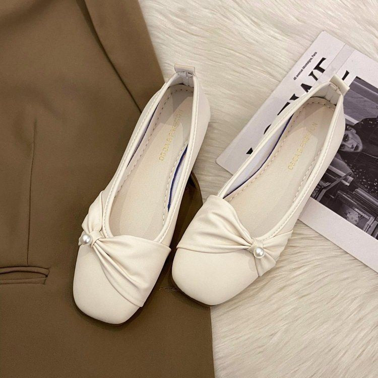 Damen Bequeme und elegante Ballerinas mit Perlenakzent R&B