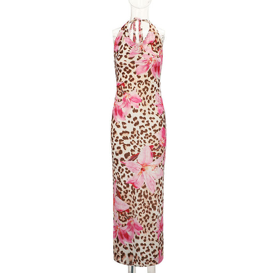Damen Maxikleid mit tiefem V-Ausschnitt und verspieltem Blumendruck R&B