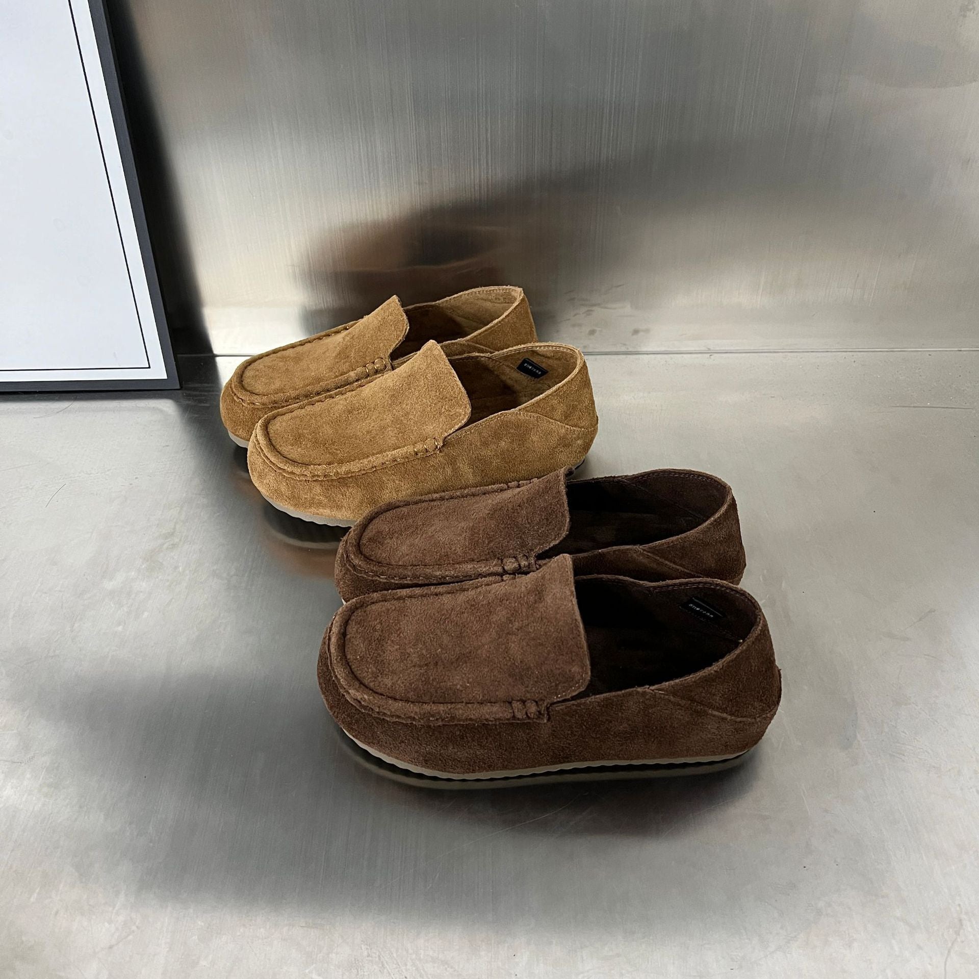 Damen Mokassins aus hochwertigem Wildleder mit komfortablem Fußbett und elastischem Design R&B