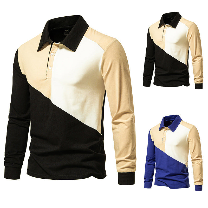 Herren Poloshirt mit modernem Farbblockdesign und komfortablem Schnitt