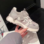 Damen Sportliche Sneakers mit atmungsaktiver Mesh-Oberfläche und verstärktem Fersenbereich R&B