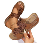 Damen Komfortable Muldenschuhe mit Blumendetail R&B