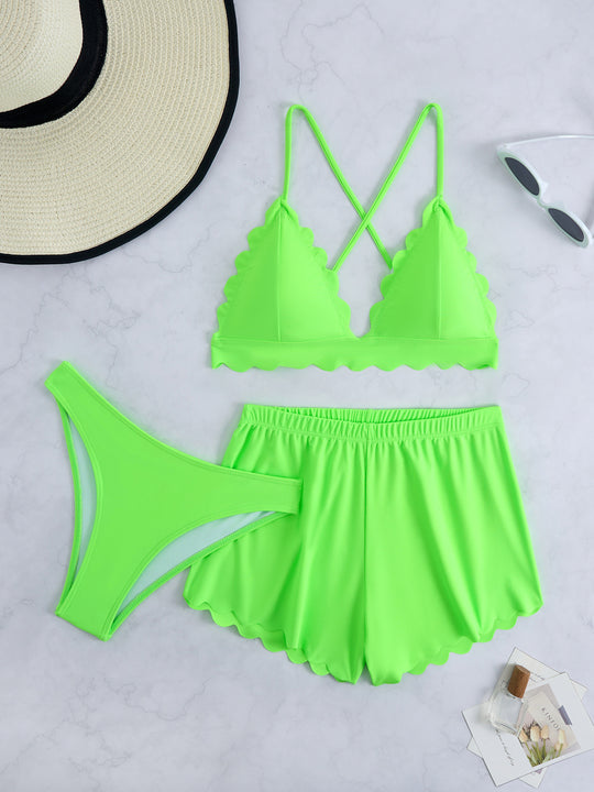 Damen Triangel-Bikini mit Shorts R&B