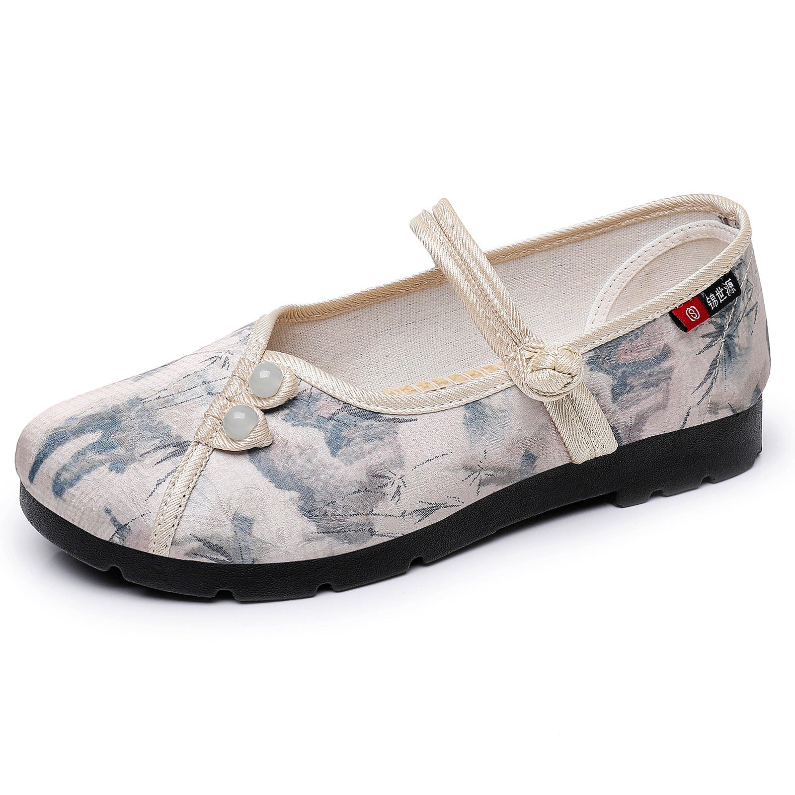 Damen ballerinas mit dekorativem Knopf-Design und komfortabler Sohle R&B