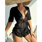 Damen Übergangs Strandschneider mit floralem Design und verstellbarem Bund R&B