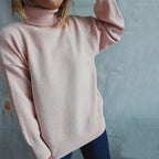 R&B | Einfarbiger Warmer Strickpullover Für Alltag