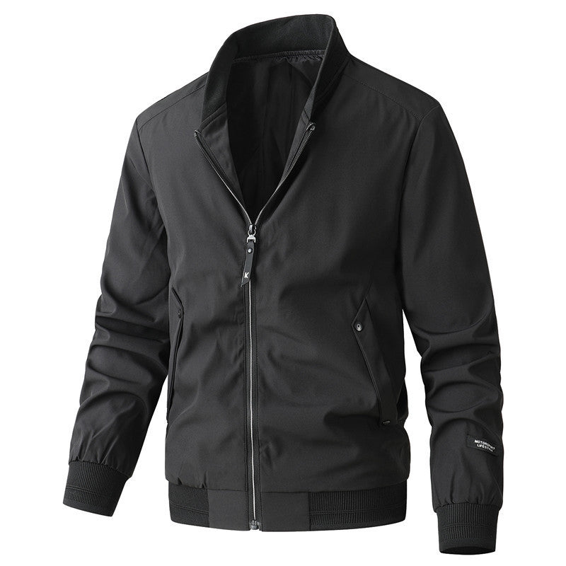 Herren stylische Freizeitjacke mit modischem Stehkragen