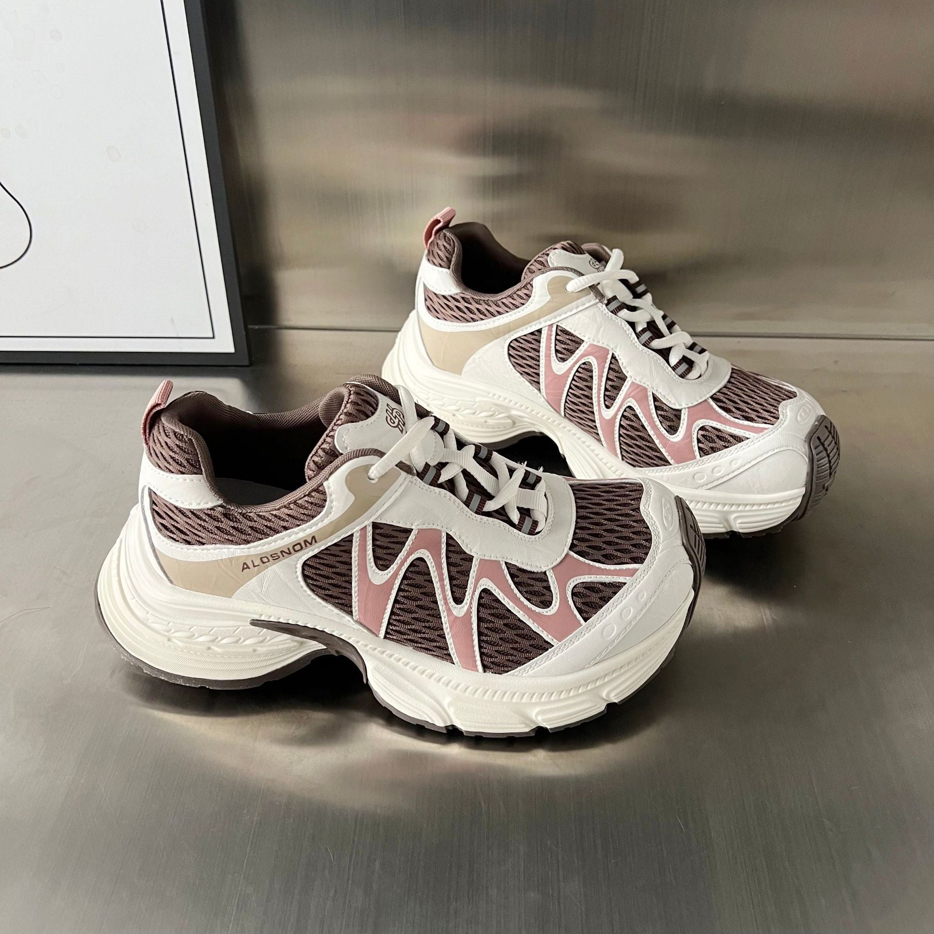 Damen Sportliche Sneakers mit atmungsaktivem Mesh-Obermaterial und ergonomischem Fußbett R&B