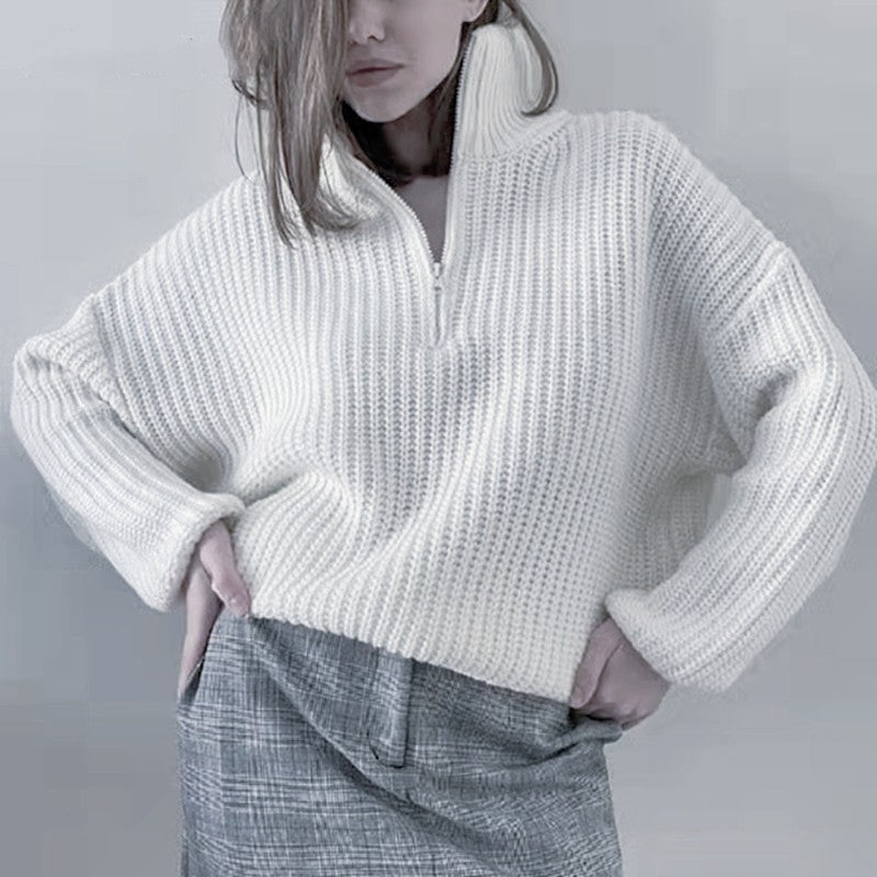 Damen schicker Pullover im lässigen Strickstil R&B