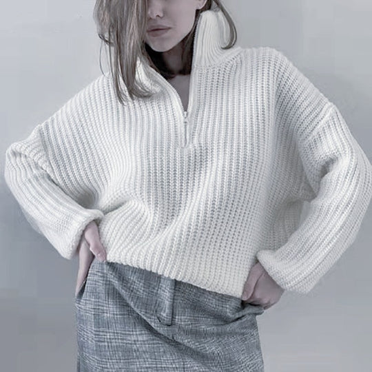 Damen schicker Pullover im lässigen Strickstil R&B