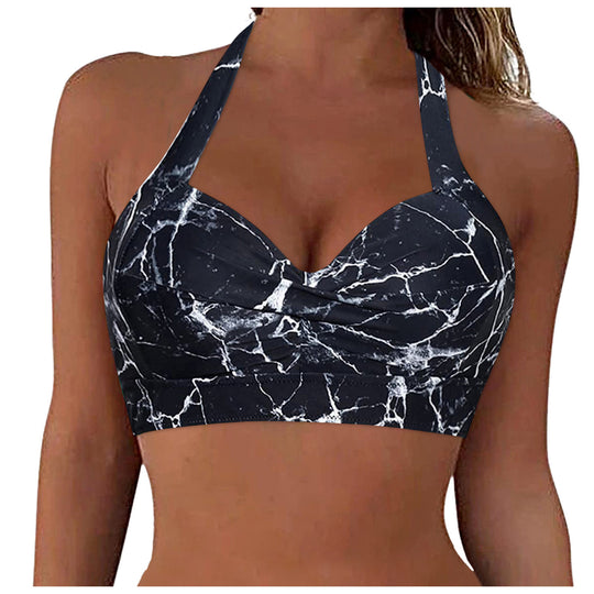 Damen Sportliches Bikinioberteil mit tiefem Ausschnitt und Halter-Design R&B