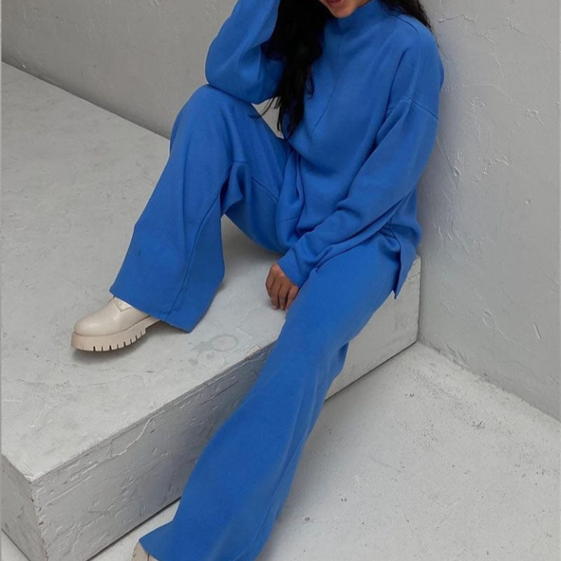 Damen lässiges Strickensemble mit weitem Schnitt und hohen Komfort R&B