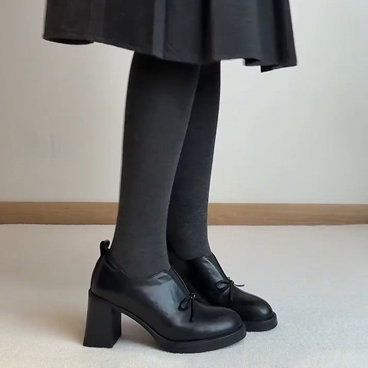 Damen elegante Halbschuhe mit praktischem Schlupfdesign und dekorativem Schleifenakzent R&B