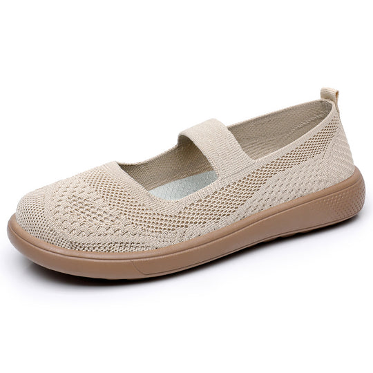Damen Atmungsaktive Ballerinas mit elastischem Riemen R&B