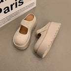 Damen Modische Plateau-Clogs mit glänzendem Detail und rutschfester Sohle R&B