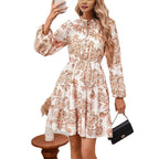 Damen Freizeitkleid mit Rüschendetails und floralem Muster R&B