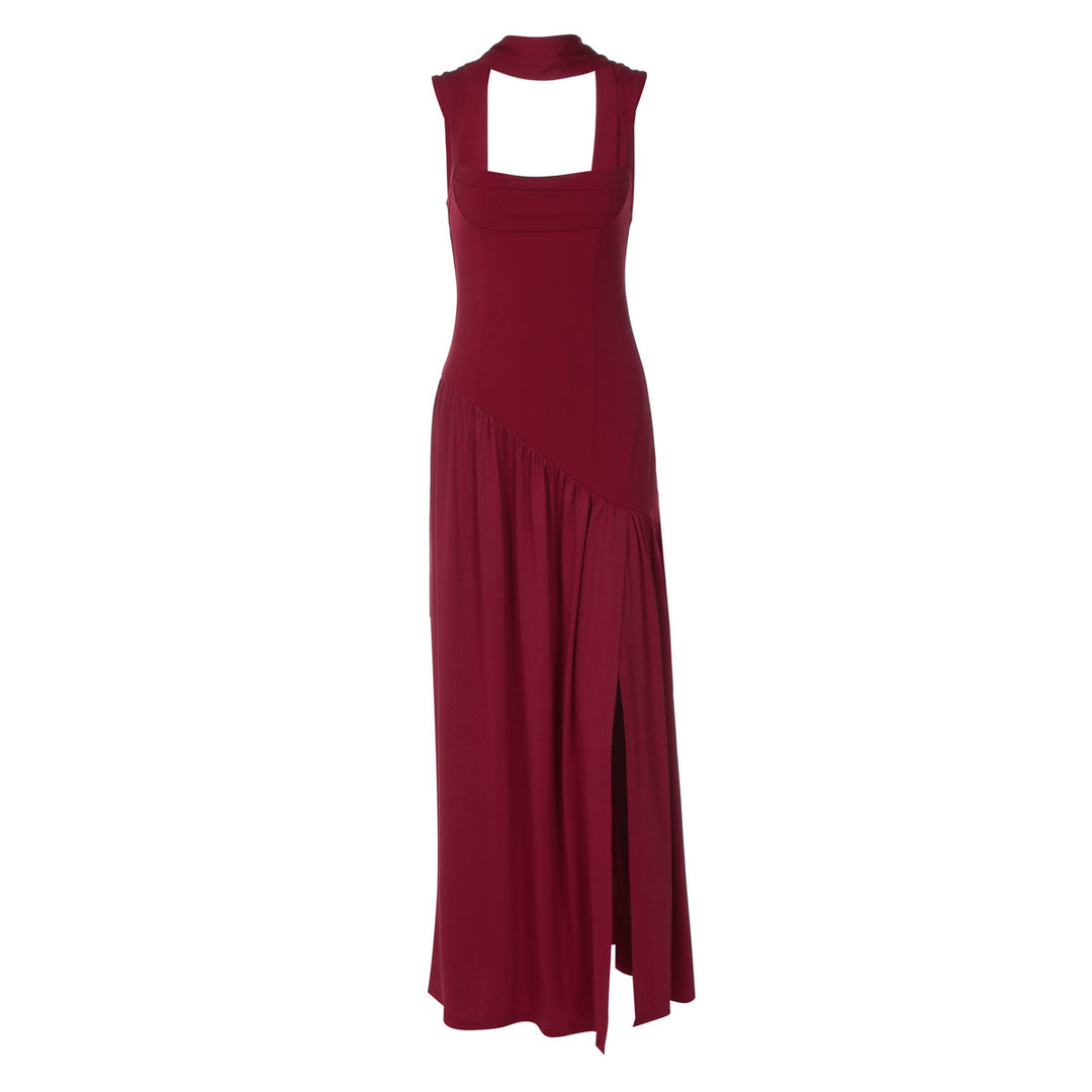 Damen Elegantes Abendkleid mit asymmetrischem Schnitt und tiefem Schlitz R&B