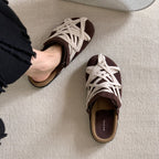 Damen Clogs mit geflochtenem Design und komfortablem Fußbett R&B