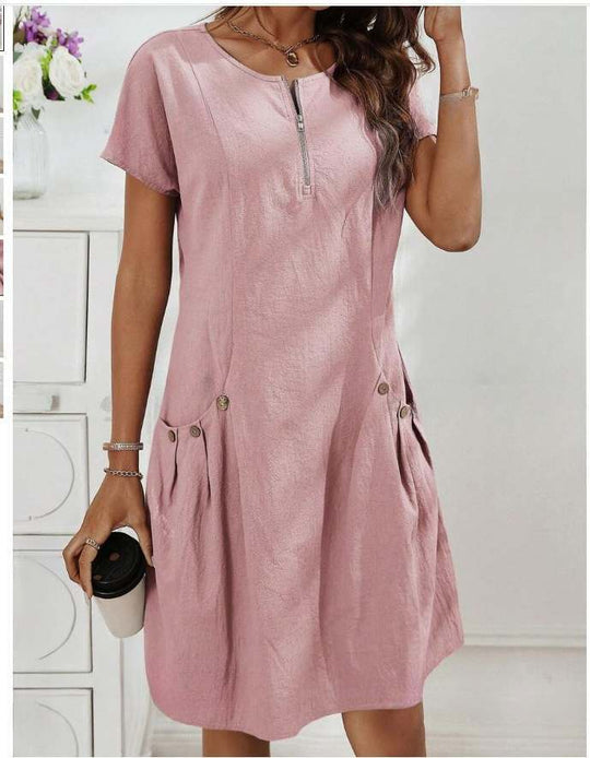 Freizeitkleid Damen mit Reißverschluss