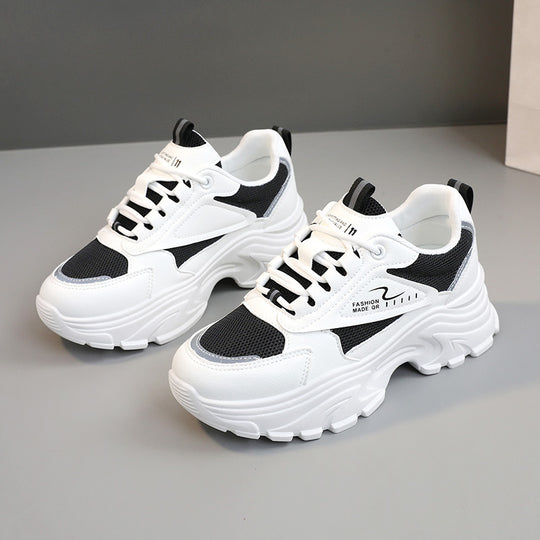 Damen modische Chunky Sneakers mit trendigem Design und stoßdämpfender Sohle R&B