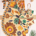 Damen Strandkleid mit verspieltem Blumendesign