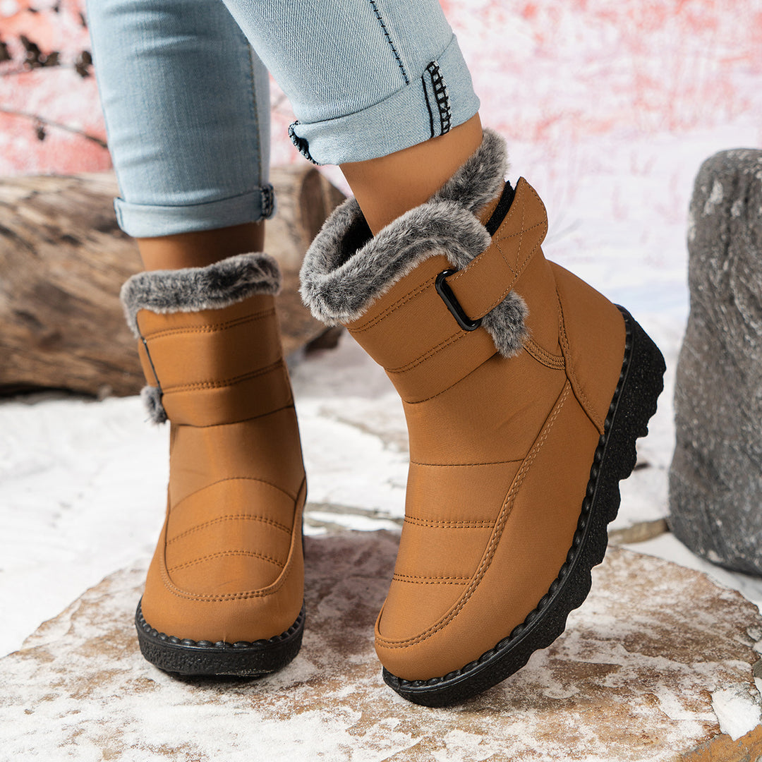 Damen Winterboots mit warmem Fleece-Futter und rutschfester Sohle R&B