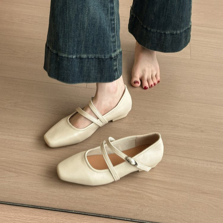 Damen Ballerinas mit modischem Riemchen und eleganter Schnallenverzierung R&B