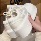 Damen Plateau-Sneaker mit atmungsaktivem Mesh-Obermaterial und modischem Design R&B