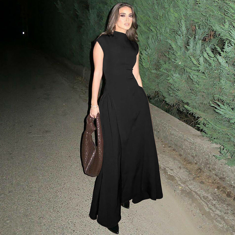 Damen Elegantes langes Abendkleid im minimalistischen Stil R&B