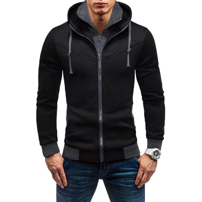 Herren Fleece-Kapuzenjacke mit stylischem Design und praktischen Taschen R&B