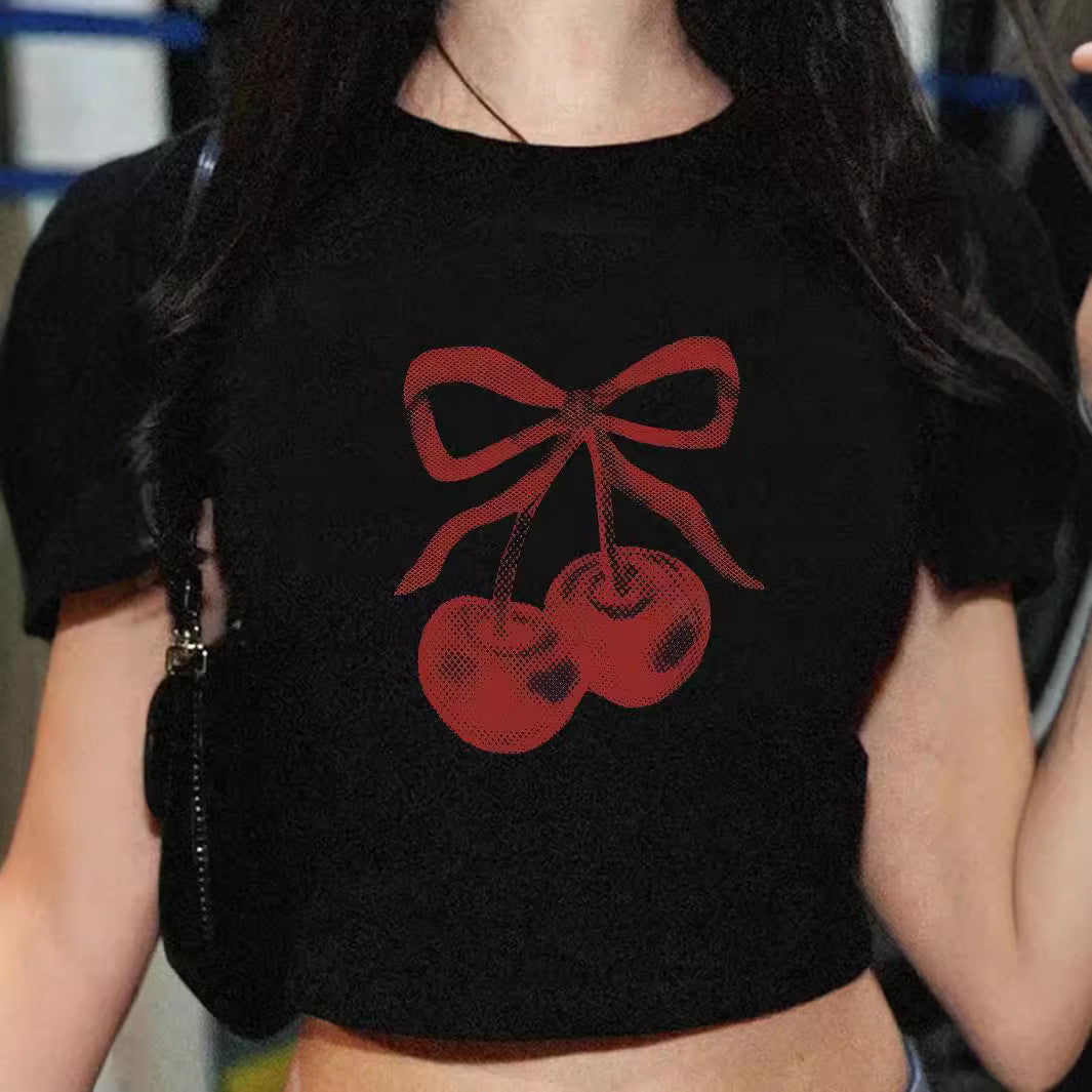 Damen Crop-T-Shirt mit inspirierendem Statementdruck R&B