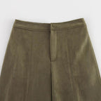 Damen weite Culotte mit eleganter Veloursstruktur und praktischen Taschen R&B