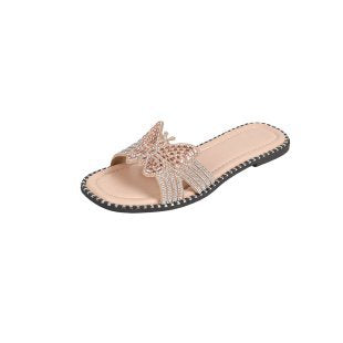 Damen glamouröse Riemchen-Sandalen mit funkelnder Schleifenverzierung R&B
