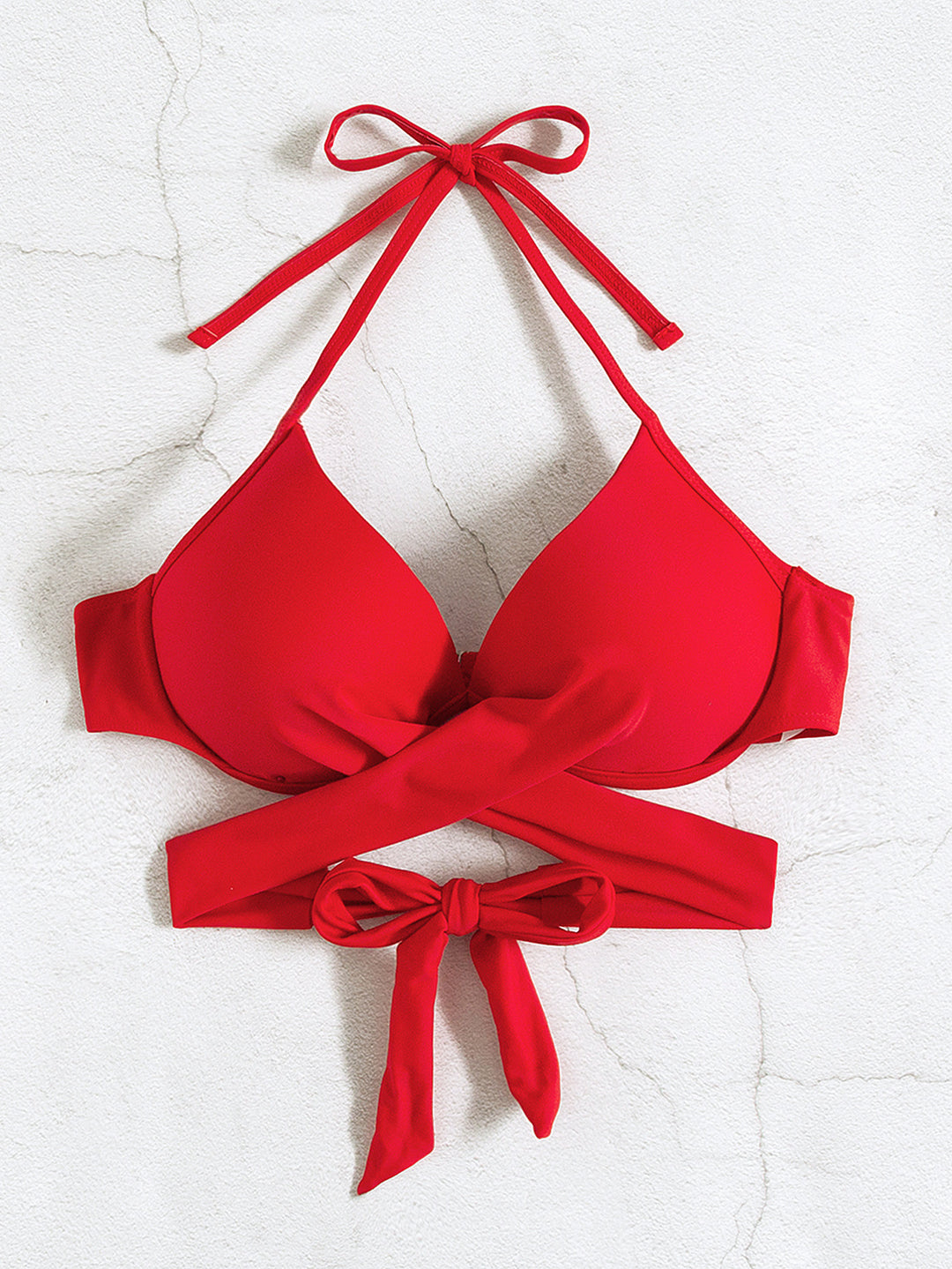 Damen Bikini-Oberteil mit verspieltem Knoten und elegantem Design R&B