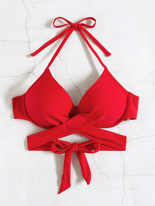 Damen Bikini-Oberteil mit verspieltem Knoten und elegantem Design R&B